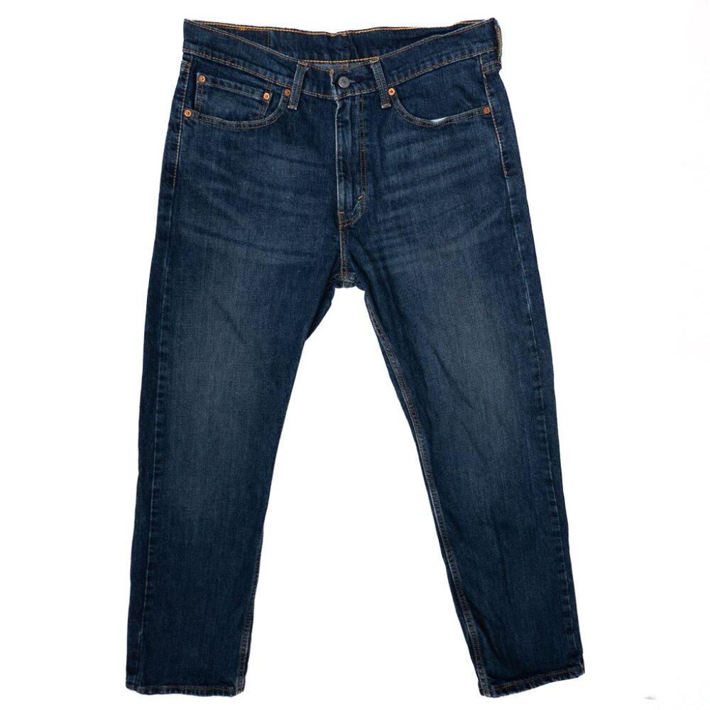 Levis 505 Mens Jeans W34 L30 Classic Straight Fit Denim Blue